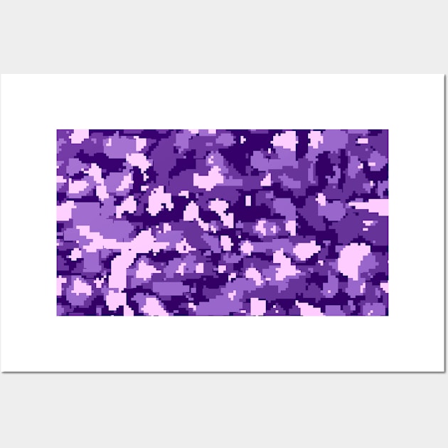 Purple Digital Camouflage Wall Art by Tshirtstory